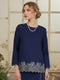 BAJU KURUNG KEDAH AGNES (NAVY BLUE)